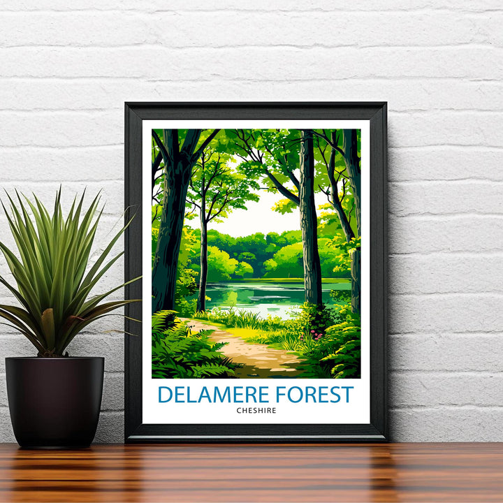 Delamere Forest Cheshire Travel Poster