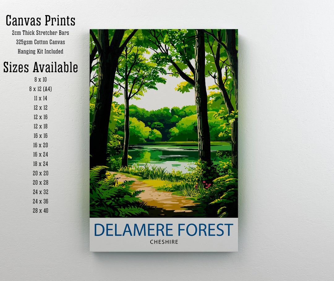 Delamere Forest Cheshire Travel Poster