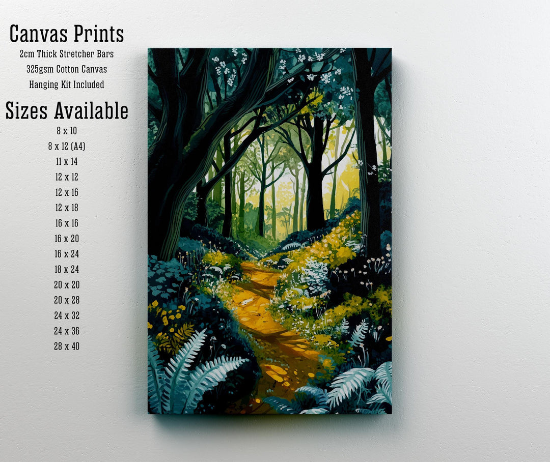 Epping Forest Travel Poster Wall Decor Wall Art Epping Forest Landscape Wall Hanging Home Décor Nature Gift Art Lovers Scenic Print