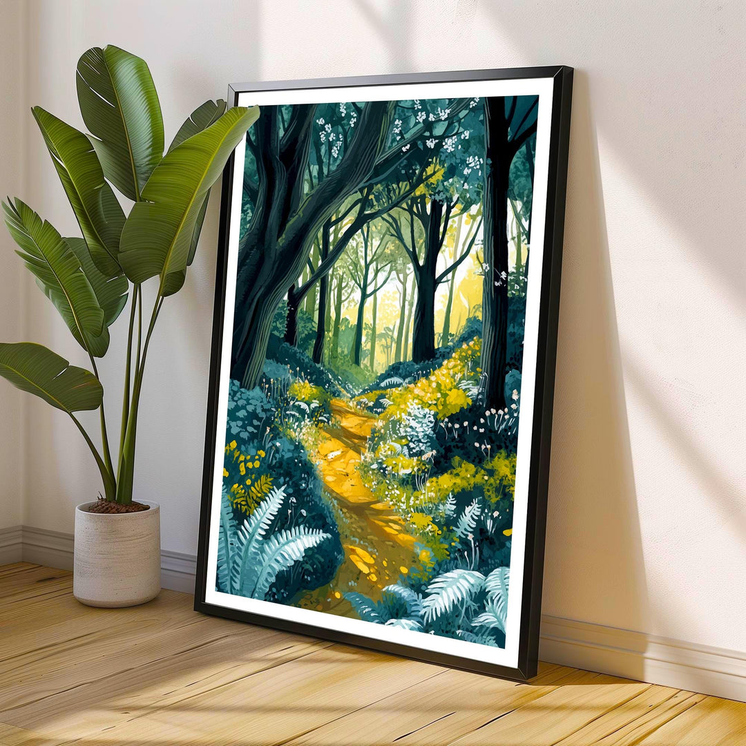 Epping Forest Travel Poster Wall Decor Wall Art Epping Forest Landscape Wall Hanging Home Décor Nature Gift Art Lovers Scenic Print