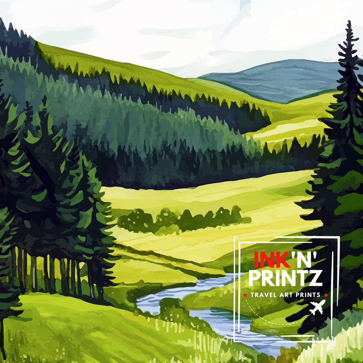 Galloway Forest Travel Poster