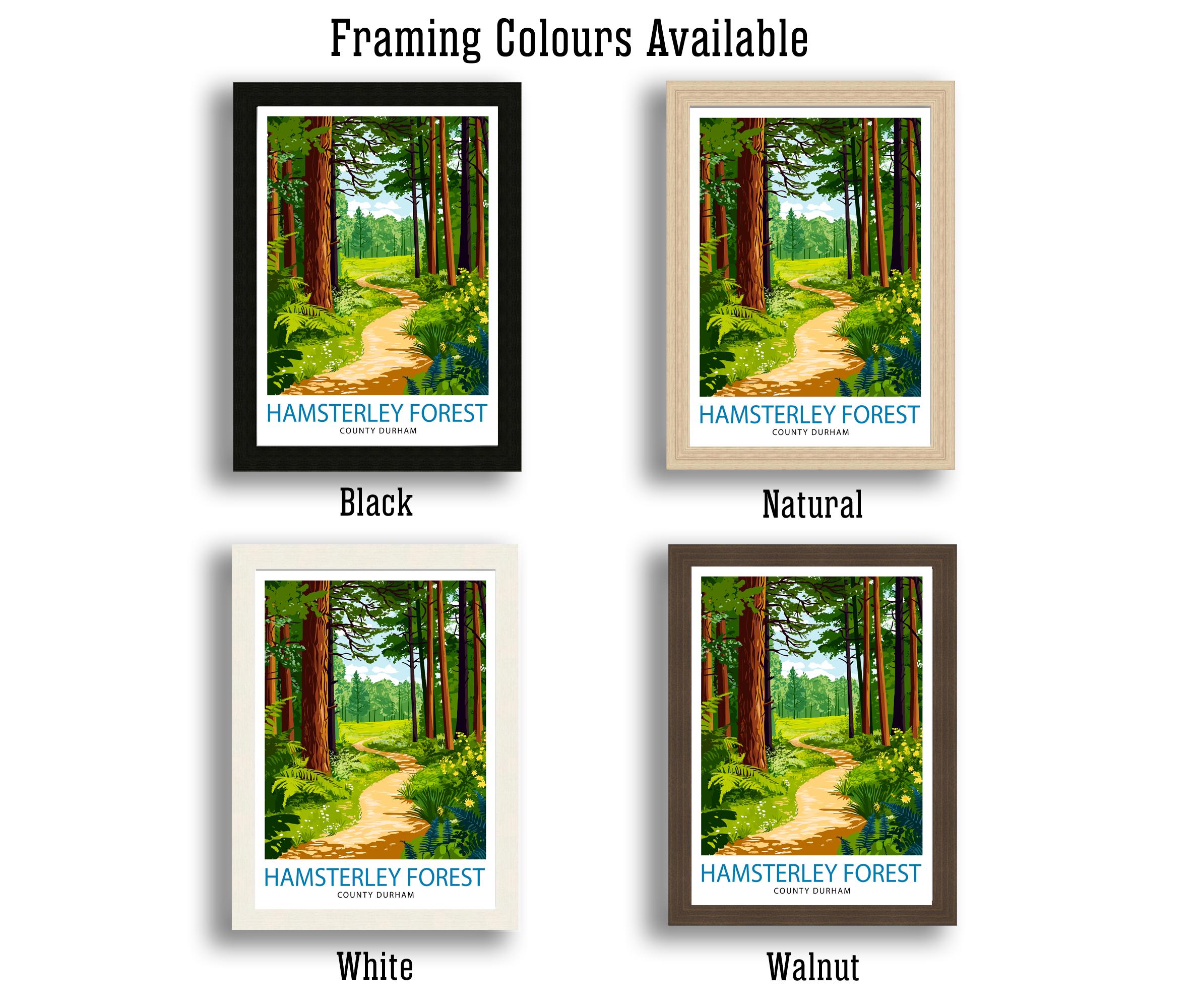 Hamsterley Forest Travel Poster Wall Decor Wall Art Hamsterley Forest Landscape Wall Hanging Home Décor County Durham Gift Art Lovers Scenic