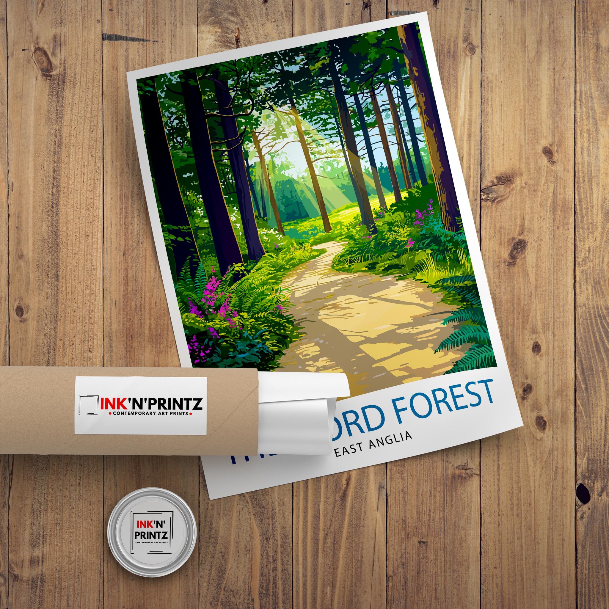 Thetford Forest Travel Poster