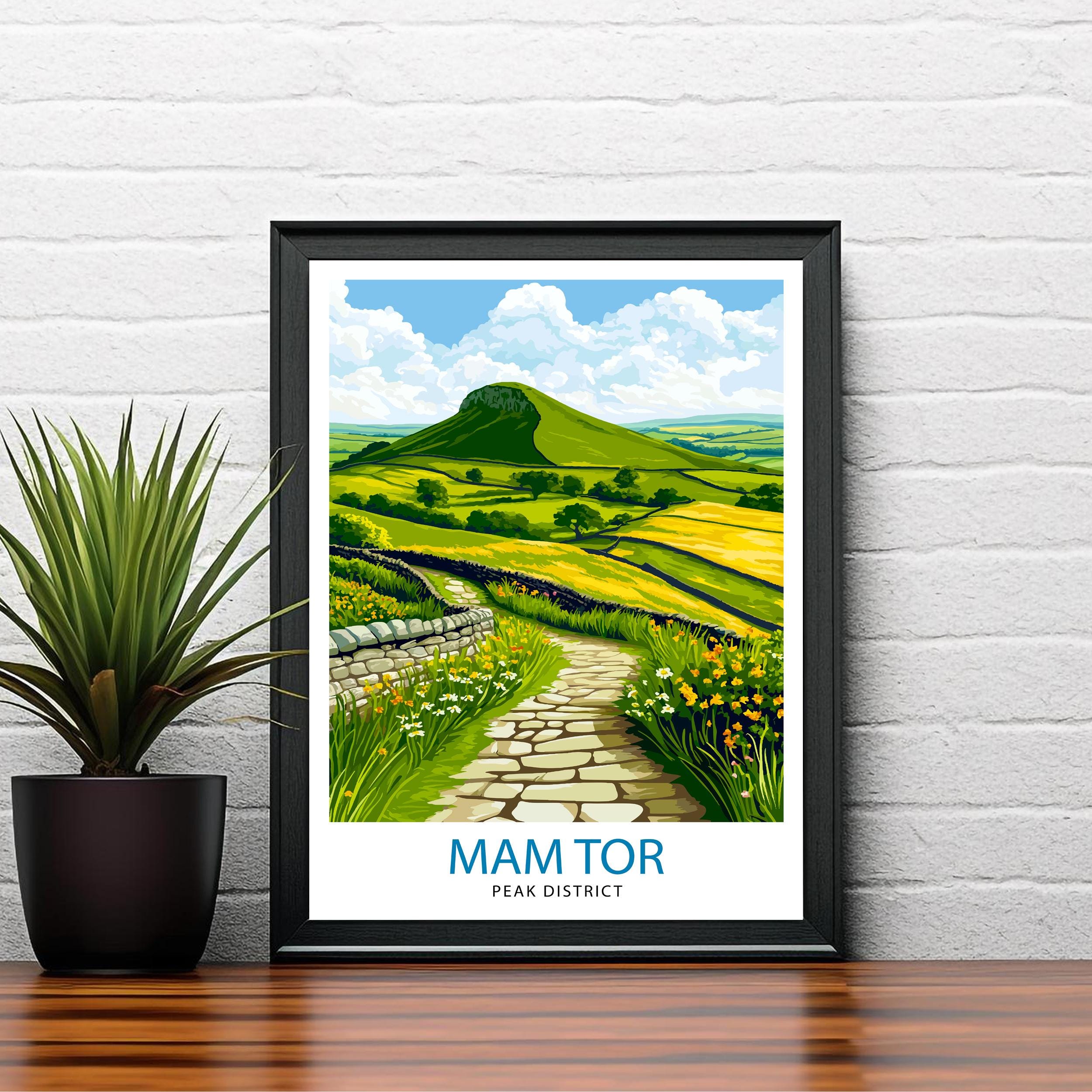 Mam Tor Peak District Travel Poster