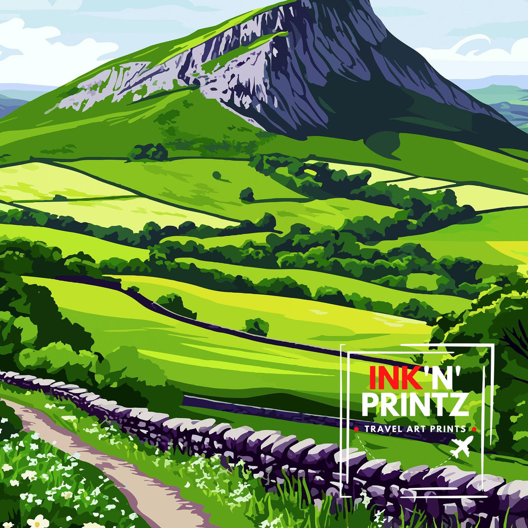 Sugar Loaf Brecon Beacons Travel Poster Wall Decor Wall Art Sugar Loaf Landscape Wall Hanging Home Décor Welsh Mountains Gift Art Lovers