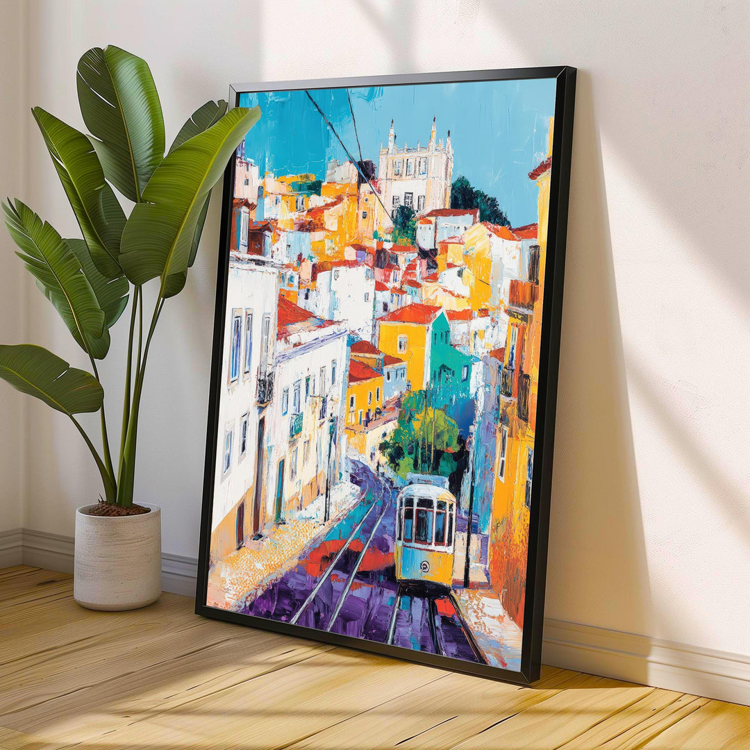 Lisbon Abstract Art Poster