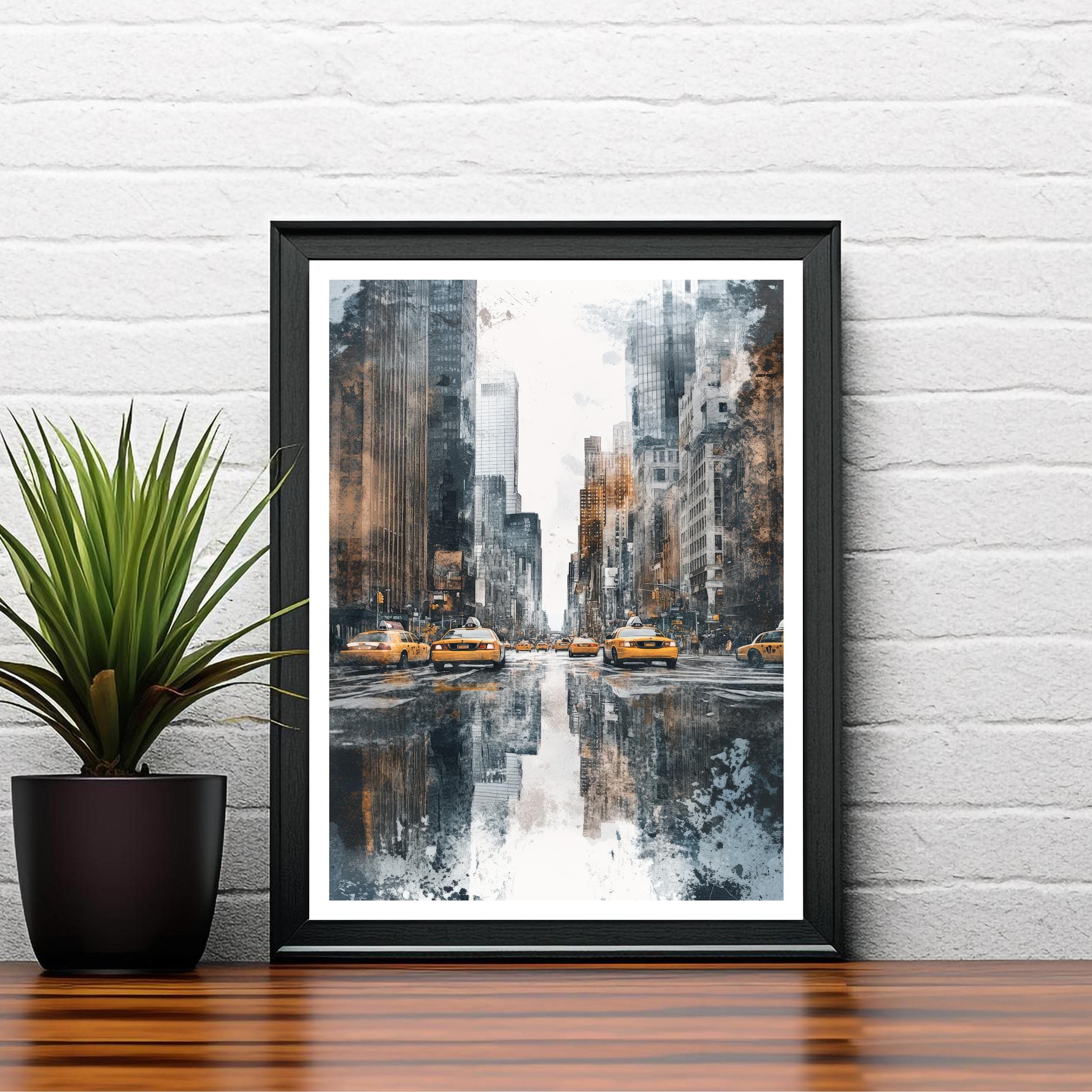 New York City Watercolor Travel Print Wall Decor Wall Art NYC Watercolor Landscape Wall Hanging Home Décor Urban Gift Art Lovers