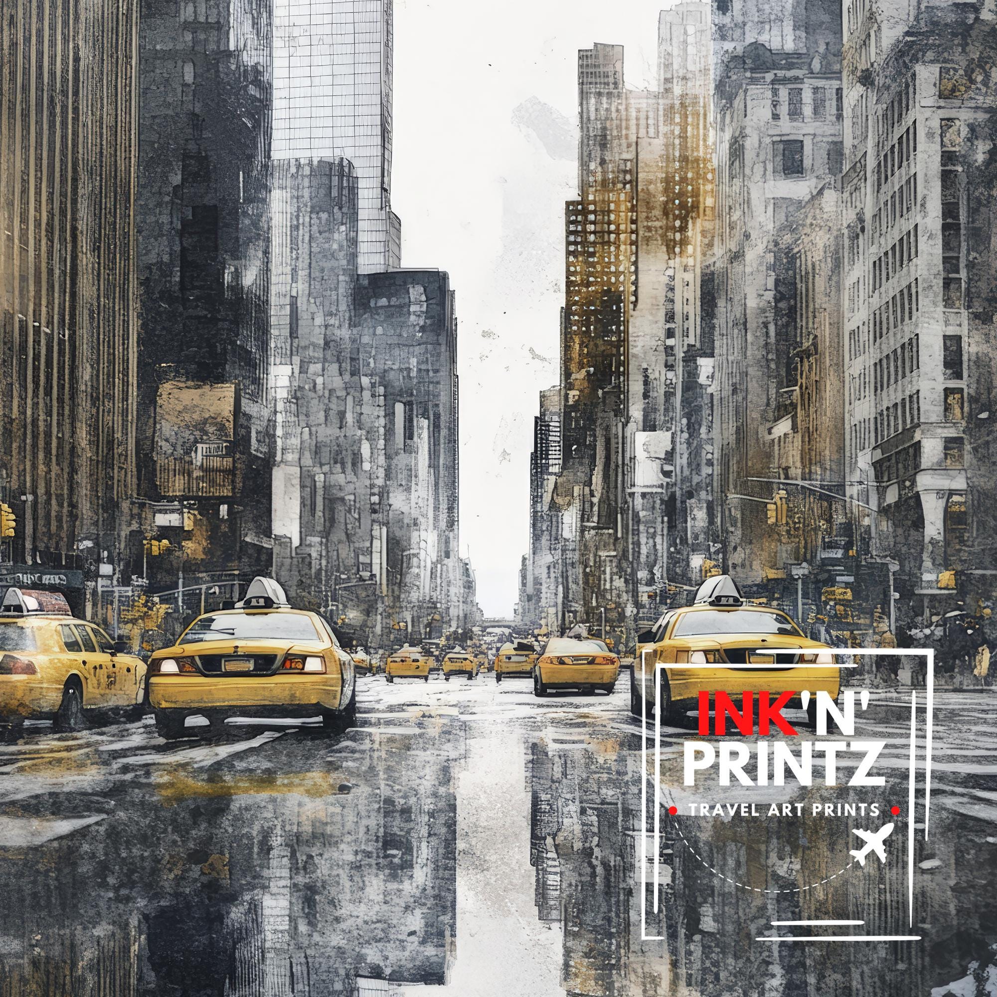 New York City Watercolor Travel Print Wall Decor Wall Art NYC Watercolor Landscape Wall Hanging Home Décor Urban Gift Art Lovers