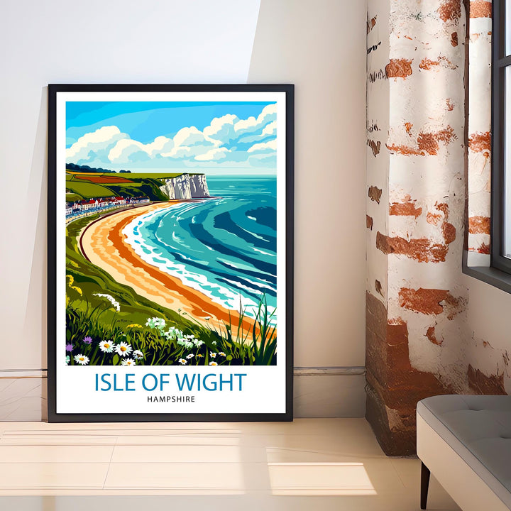 Isle of Wight England Travel Print Wall Decor Wall Art Isle of Wight Wall Hanging Home Décor Isle of Wight Gift Art Lovers British Art Lover