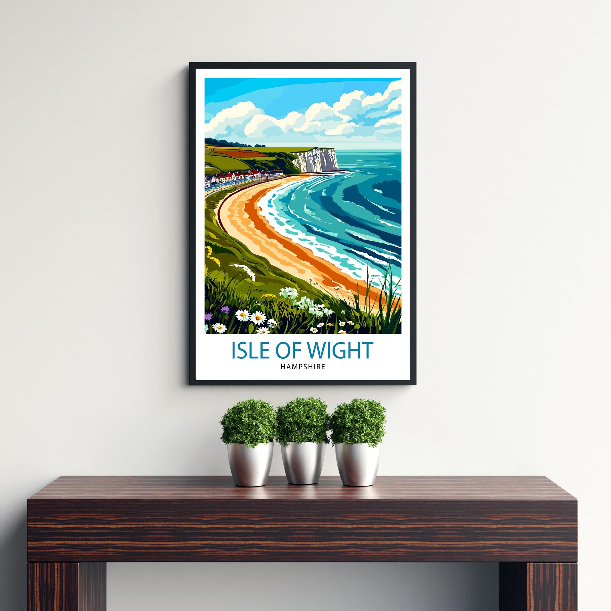 Isle of Wight England Travel Print Wall Decor Wall Art Isle of Wight Wall Hanging Home Décor Isle of Wight Gift Art Lovers British Art Lover