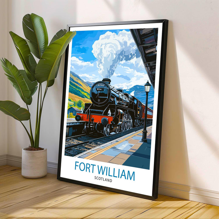 Fort William Scotland Travel Poster Wall Decor Wall Art Fort William Landscape Wall Hanging Home Décor Scottish Highlands Gift Art Lovers