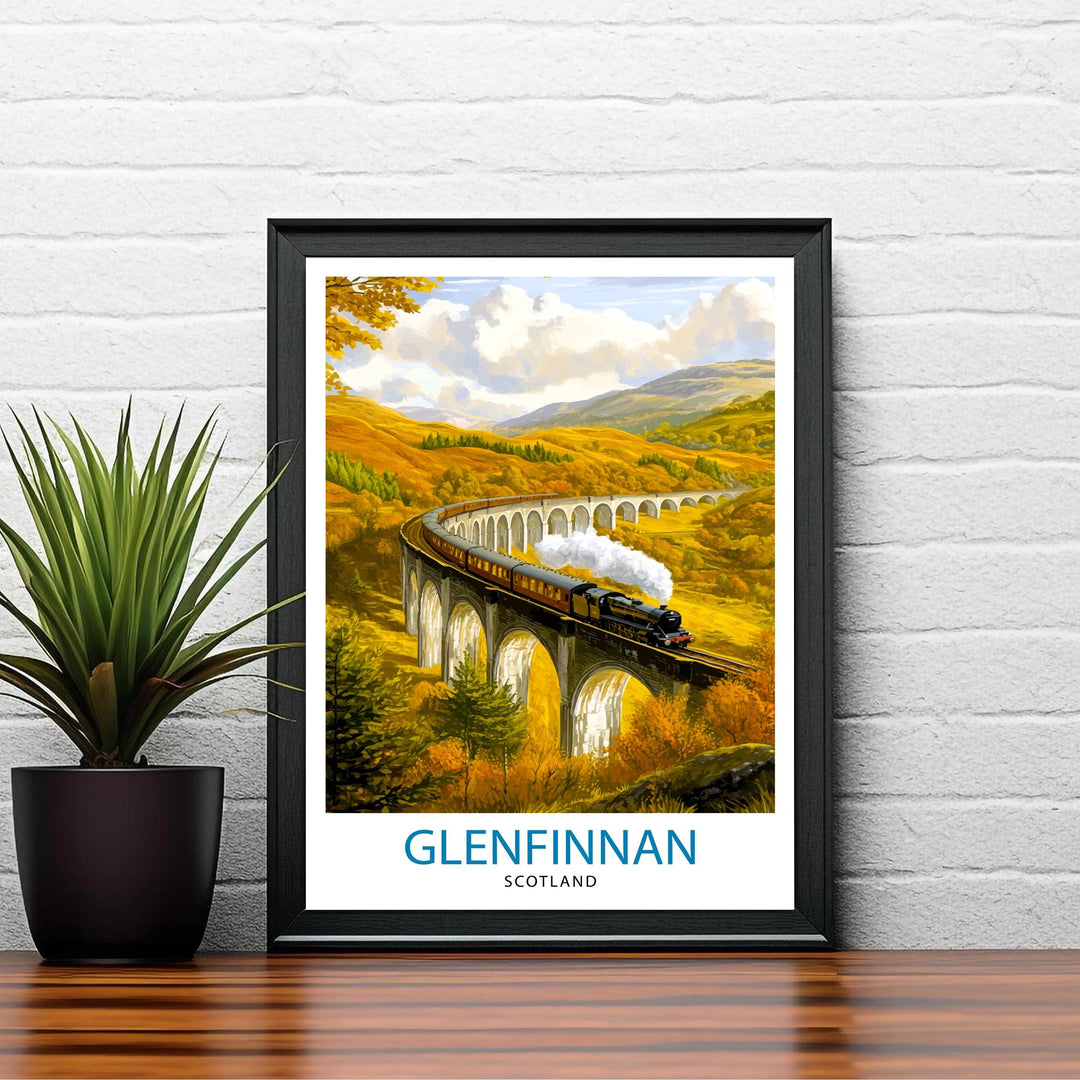 Glenfinnan Scotland Travel Poster