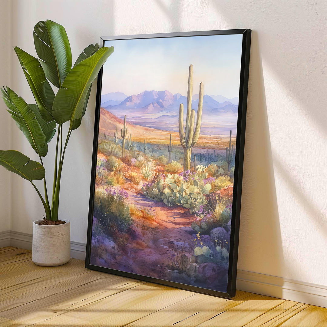 Arizona Watercolor Travel Print Wall Decor Wall Art Arizona Landscape Wall Hanging Home Décor Desert Gift Art Lovers Scenic Print