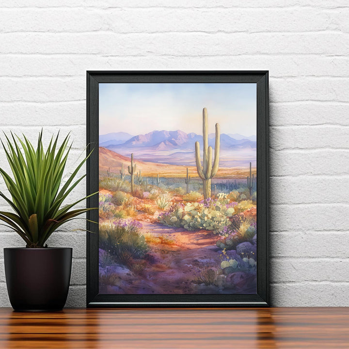 Arizona Watercolor Travel Print Wall Decor Wall Art Arizona Landscape Wall Hanging Home Décor Desert Gift Art Lovers Scenic Print