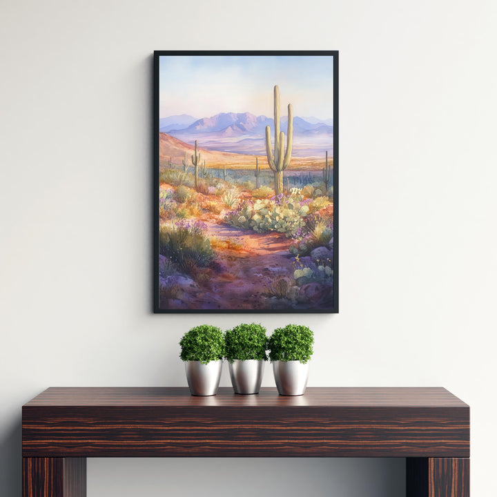 Arizona Watercolor Travel Print Wall Decor Wall Art Arizona Landscape Wall Hanging Home Décor Desert Gift Art Lovers Scenic Print