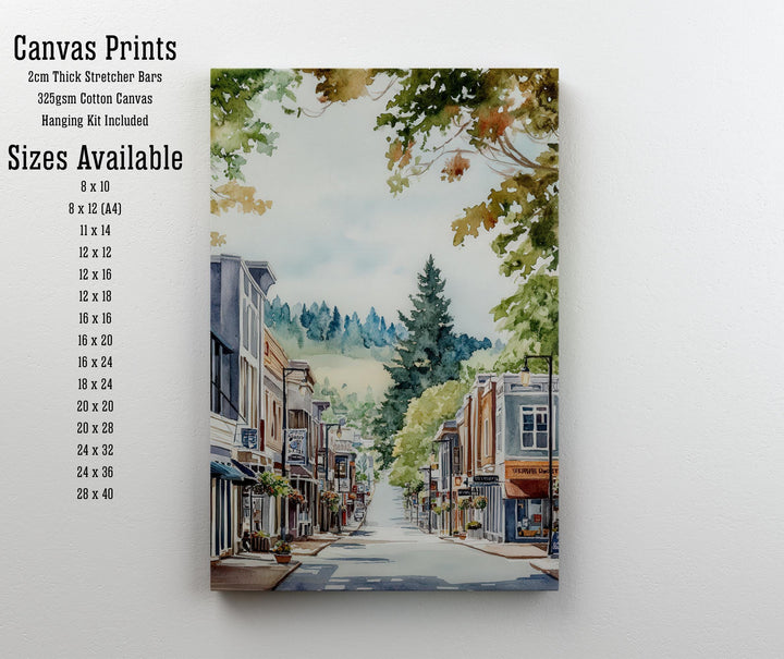 Beaverton Oregon Watercolor Travel Poster