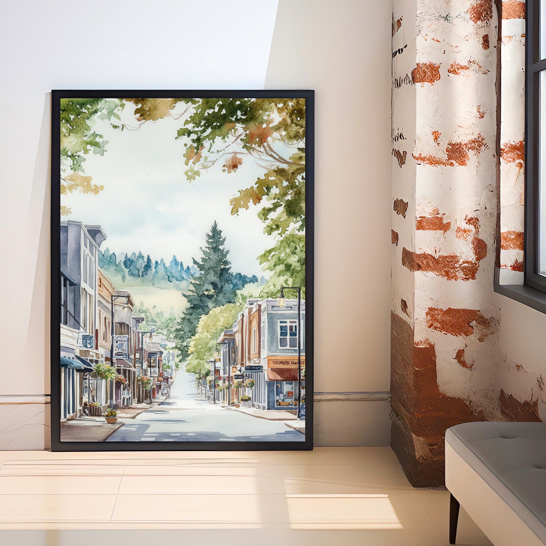 Beaverton Oregon Watercolor Travel Print Wall Decor Wall Art Beaverton Landscape Wall Hanging Home Décor Oregon Gift Art Lovers Scenic Print