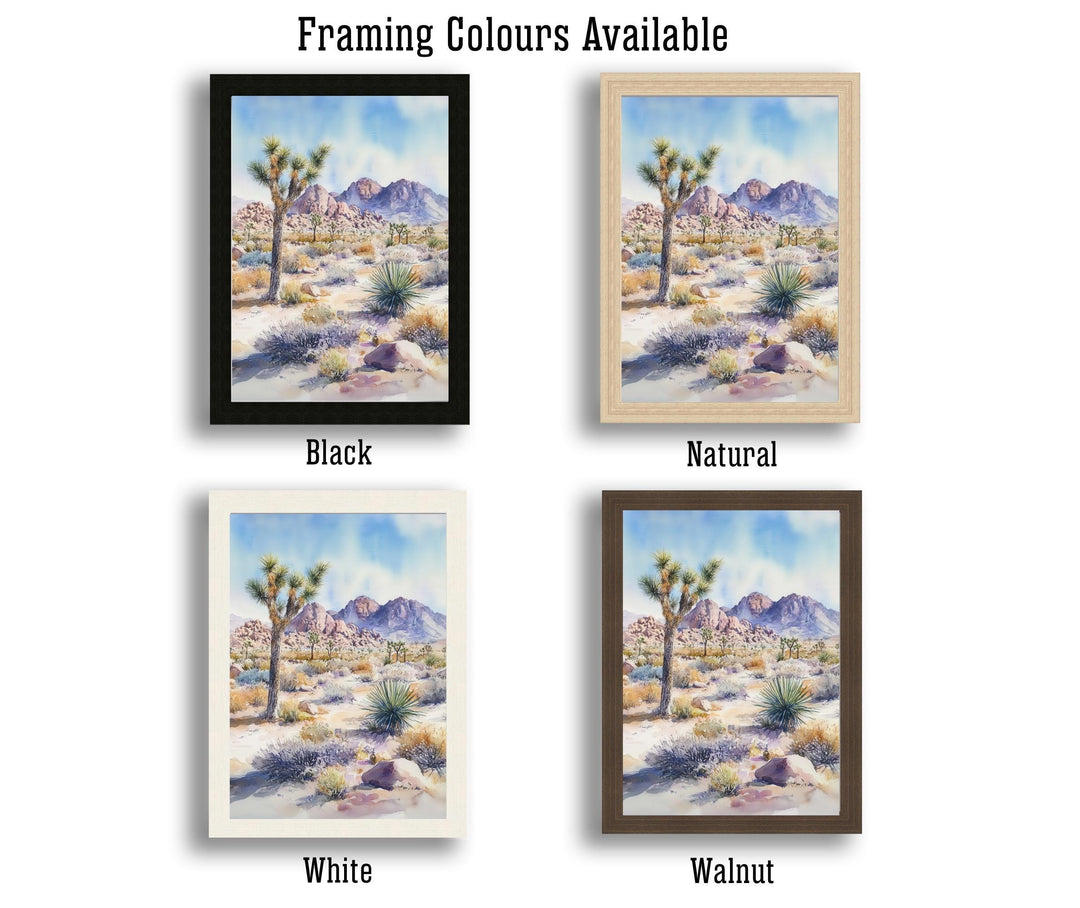 Joshua Tree National Park Watercolor Travel Poster