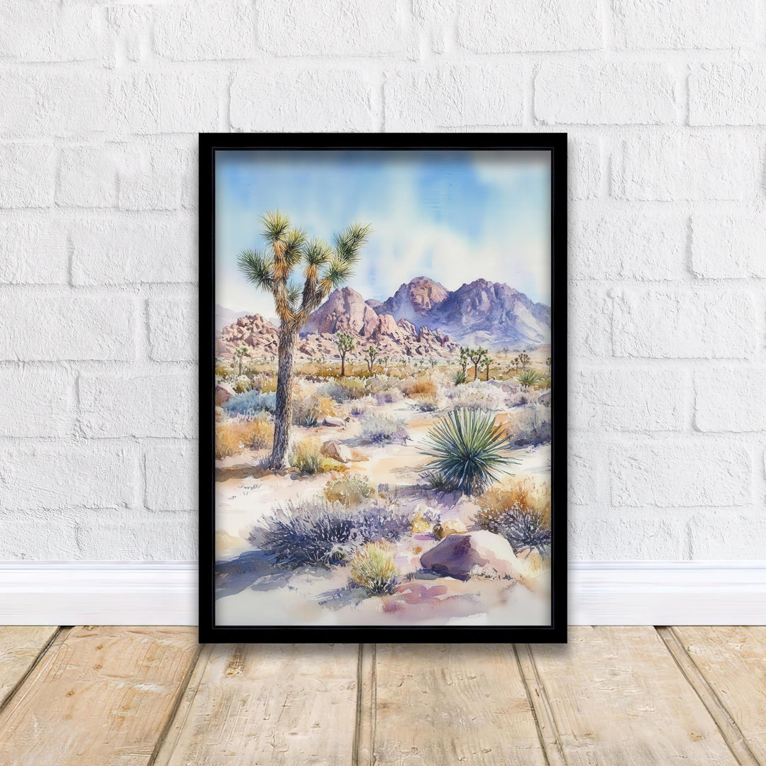 Joshua Tree National Park Watercolor Travel Poster