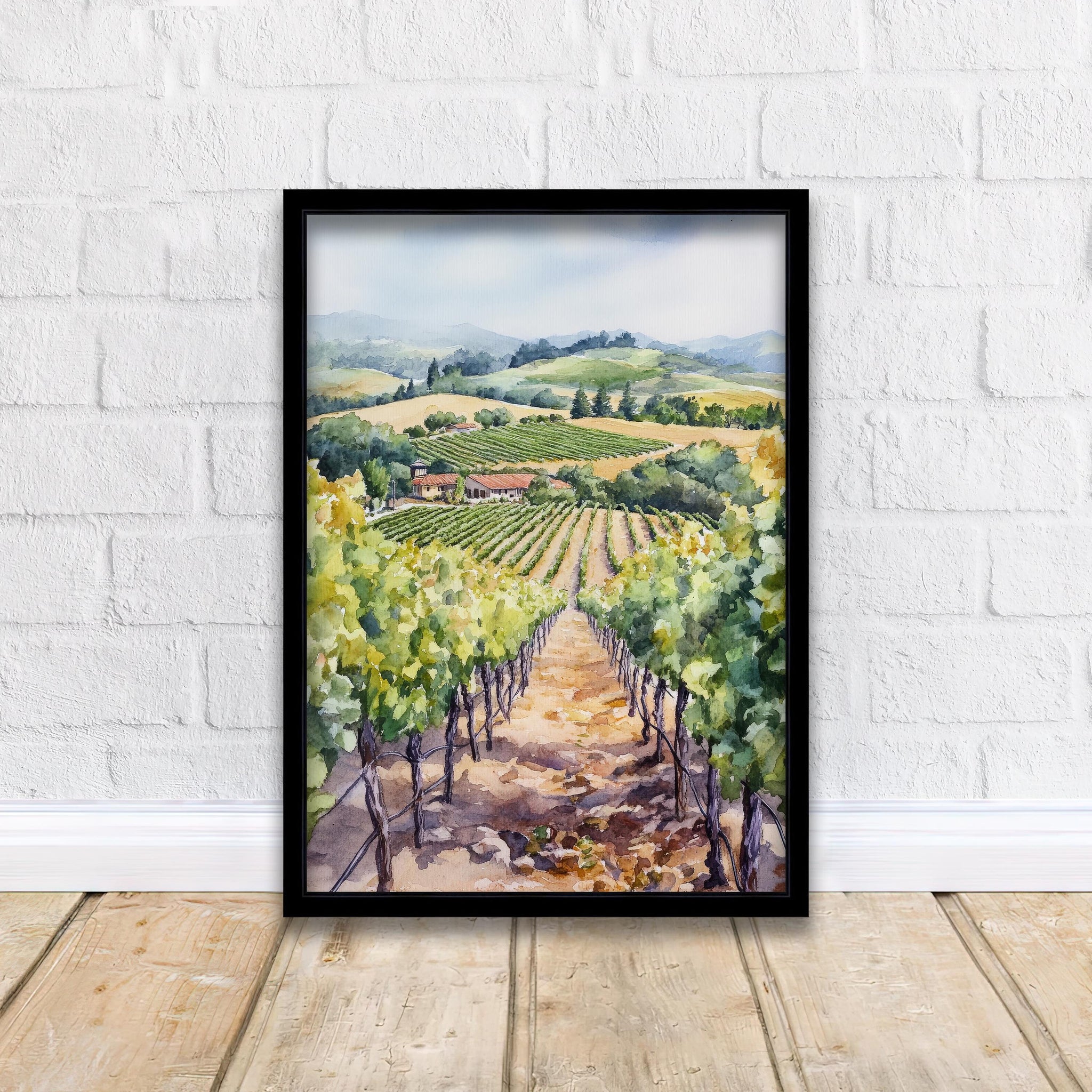 Napa Valley Watercolor Travel Print Wall Decor Wall Art Napa Valley Landscape Wall Hanging Home Décor Wine Country Gift Art Lovers Scenic