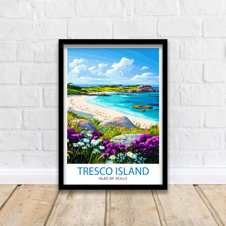 Tresco Island Isles of Scilly Travel Poster Wall Decor Wall Art Tresco Island Landscape Wall Hanging Home Décor Isles of Scilly Gift Art