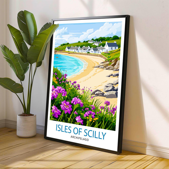 Isles of Scilly Travel Poster Wall Decor Wall Art Isles of Scilly Landscape Wall Hanging Home Décor Isles of Scilly Gift Art Lovers Scenic