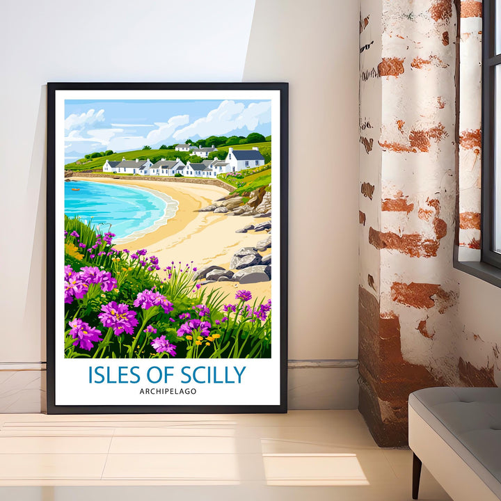 Isles of Scilly Travel Poster Wall Decor Wall Art Isles of Scilly Landscape Wall Hanging Home Décor Isles of Scilly Gift Art Lovers Scenic