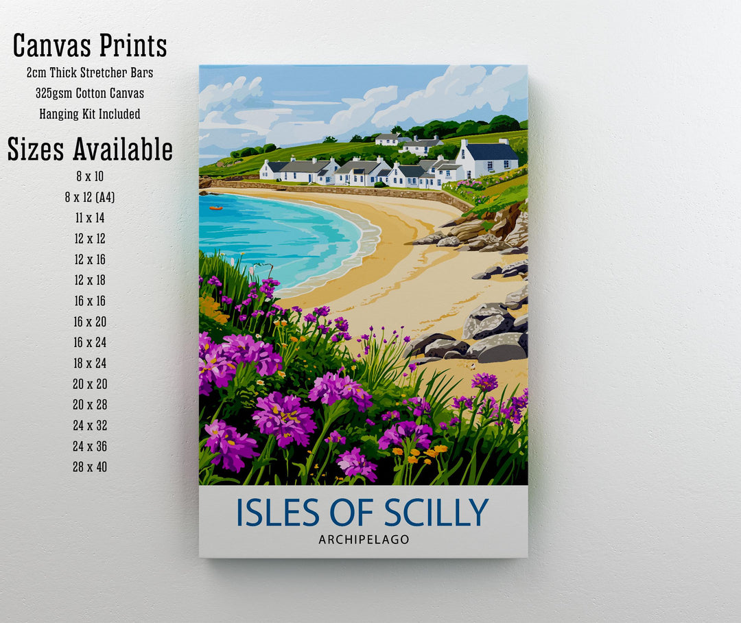 Isles of Scilly Travel Poster Wall Decor Wall Art Isles of Scilly Landscape Wall Hanging Home Décor Isles of Scilly Gift Art Lovers Scenic