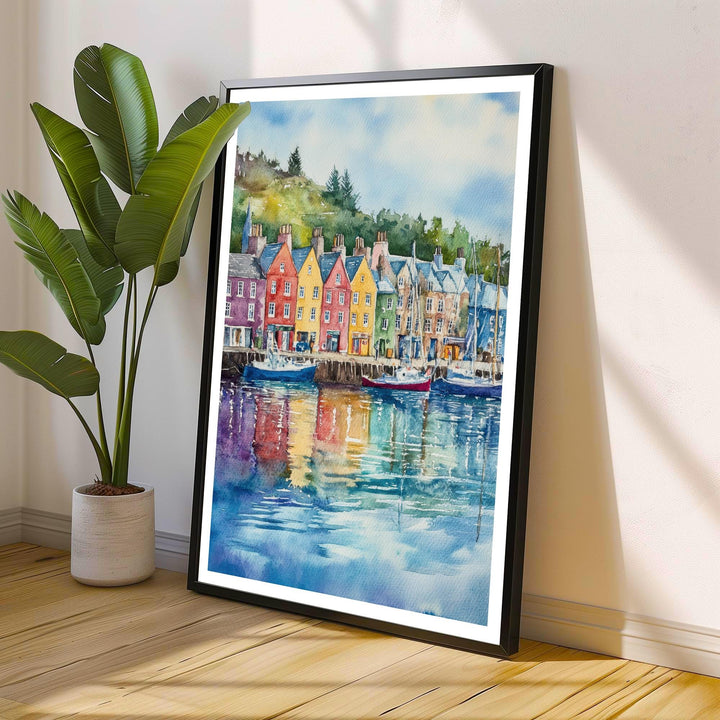 Tobermory Isle of Mull Watercolor Travel Poster