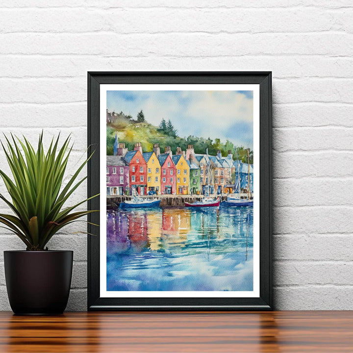 Tobermory Isle of Mull Watercolor Travel Print Wall Decor Wall Art Tobermory Landscape Wall Hanging Home Décor Scottish Island Gift Art