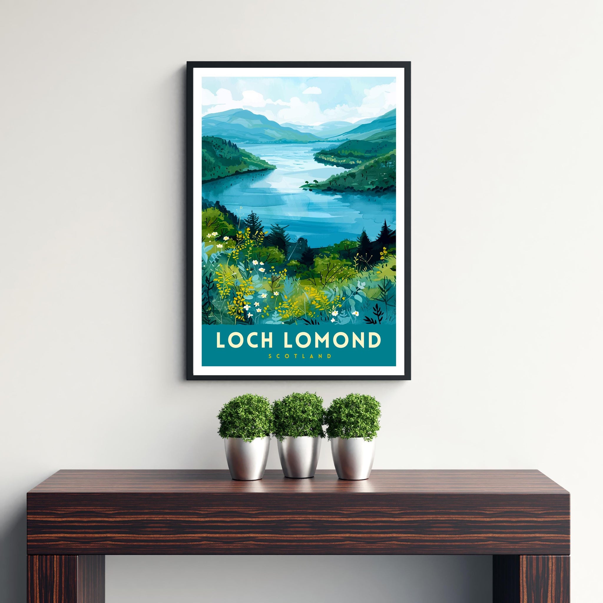 Loch Lomond Scotland Travel Poster