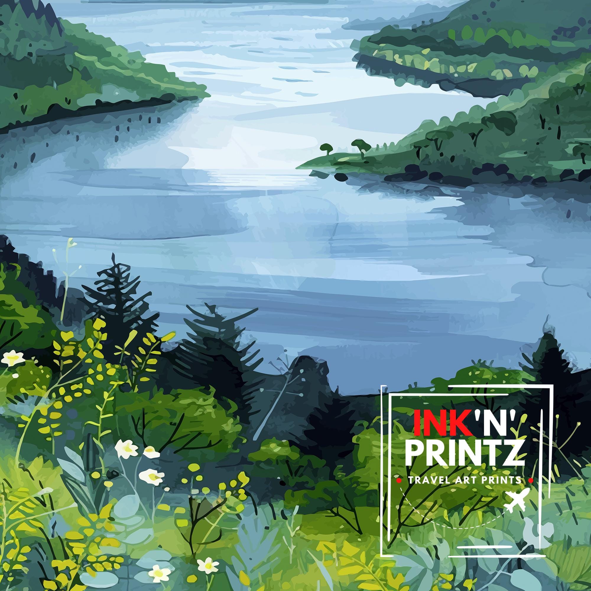 Loch Lomond Scotland Travel Poster