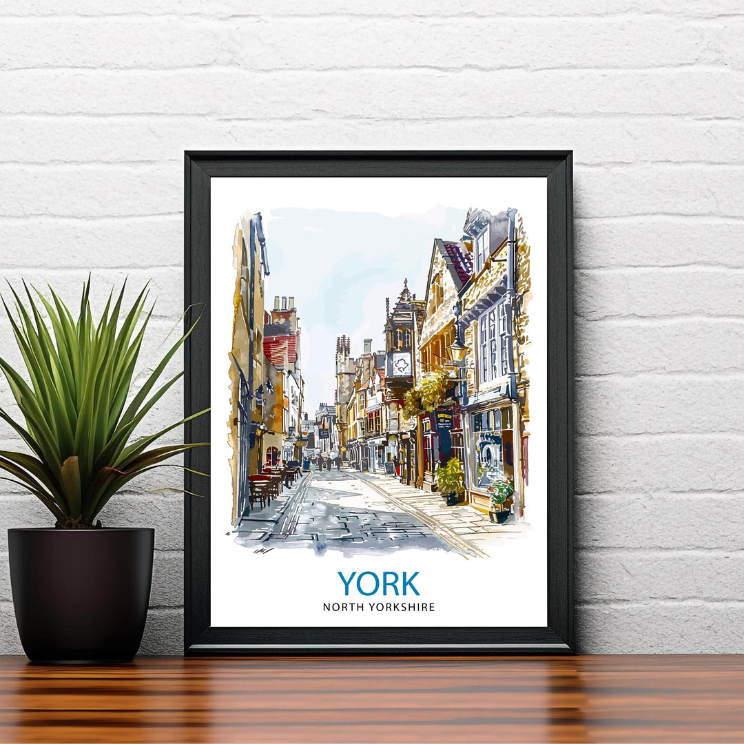 York England Travel Poster