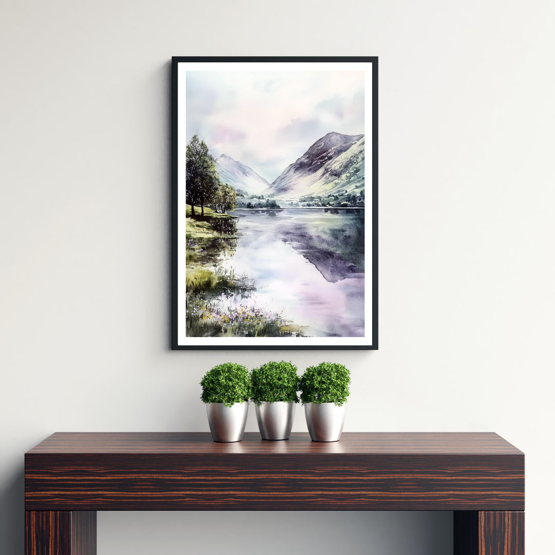 Buttermere Watercolor Travel Print Wall Decor Wall Art Buttermere Landscape Wall Hanging Home Décor Lake District Gift Art Lovers Scenic