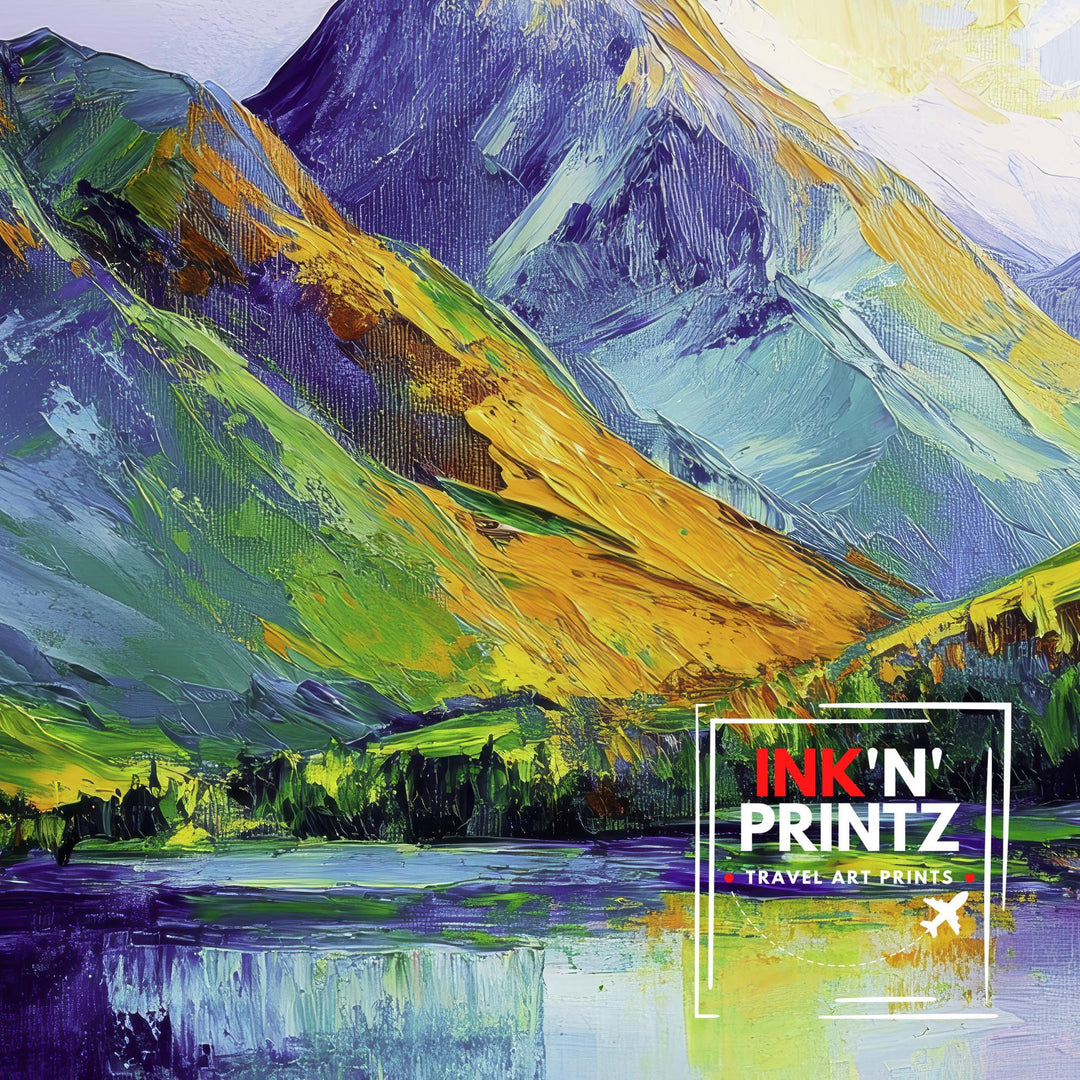 Cat Bells Cumbria Abstract Art Poster