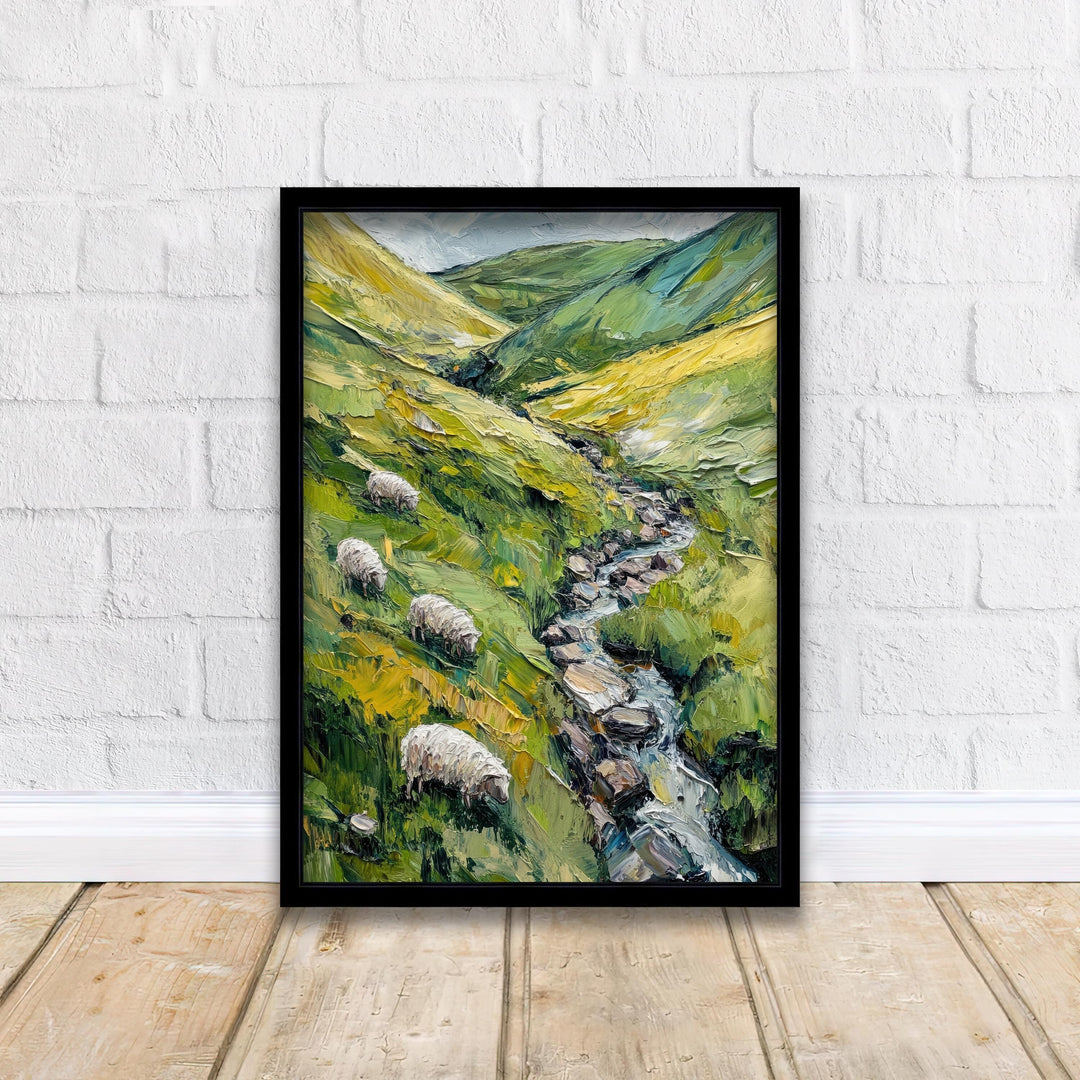 Yorkshire Dales Abstract Art Print Wall Decor Wall Art Yorkshire Landscape Wall Hanging Home Décor English Countryside Gift Art Lovers