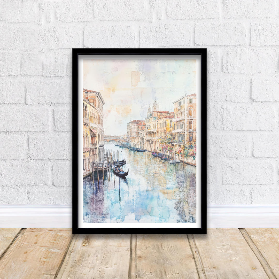 Venice Italy Watercolor Travel Print Wall Decor Wall Art Venice Landscape Wall Hanging Home Décor Italian City Gift Art Lovers Scenic Print