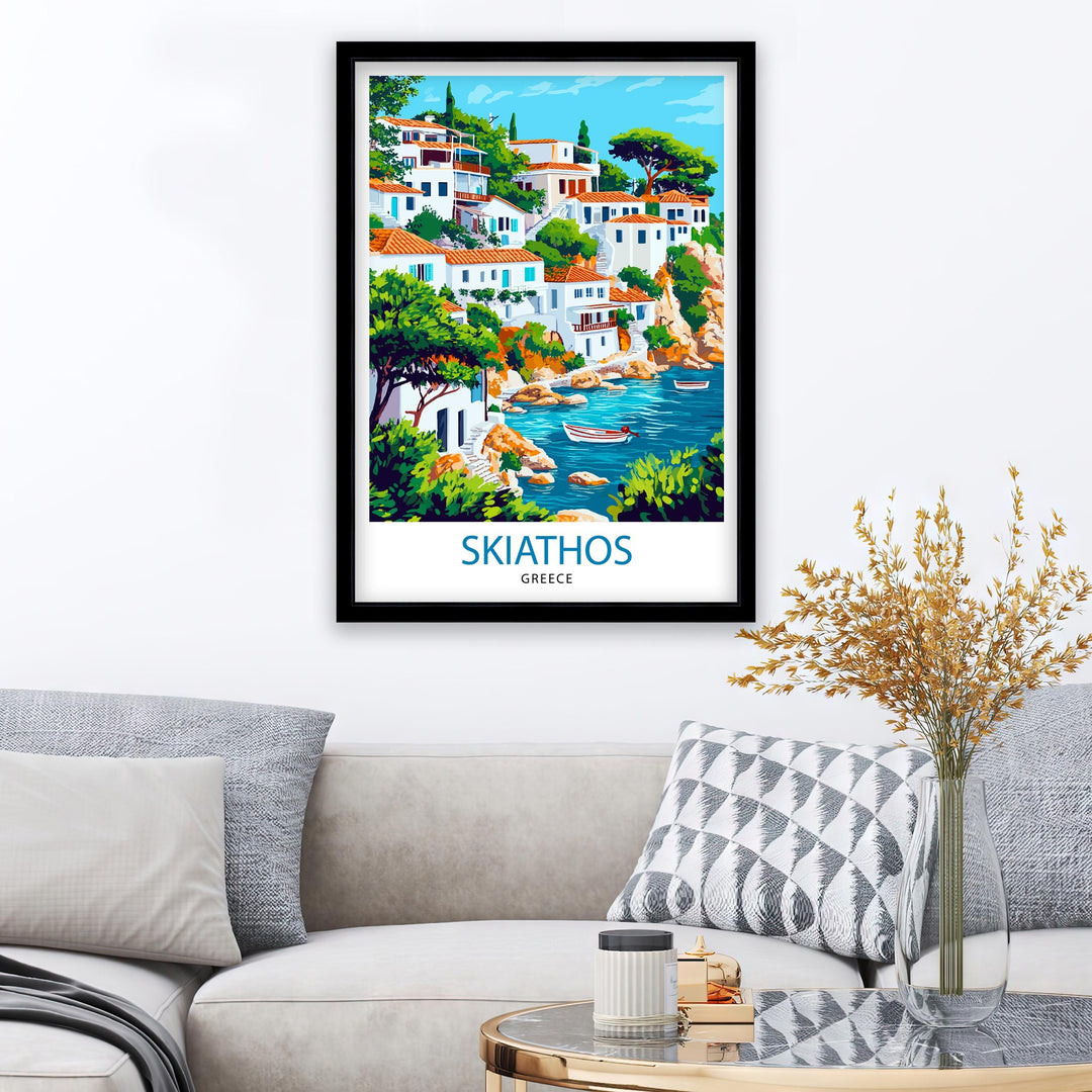 Skiathos Greece Travel Poster