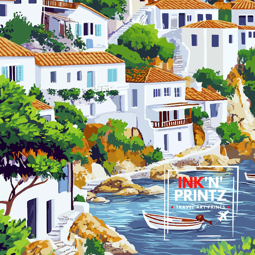 Skiathos Greece Travel Poster