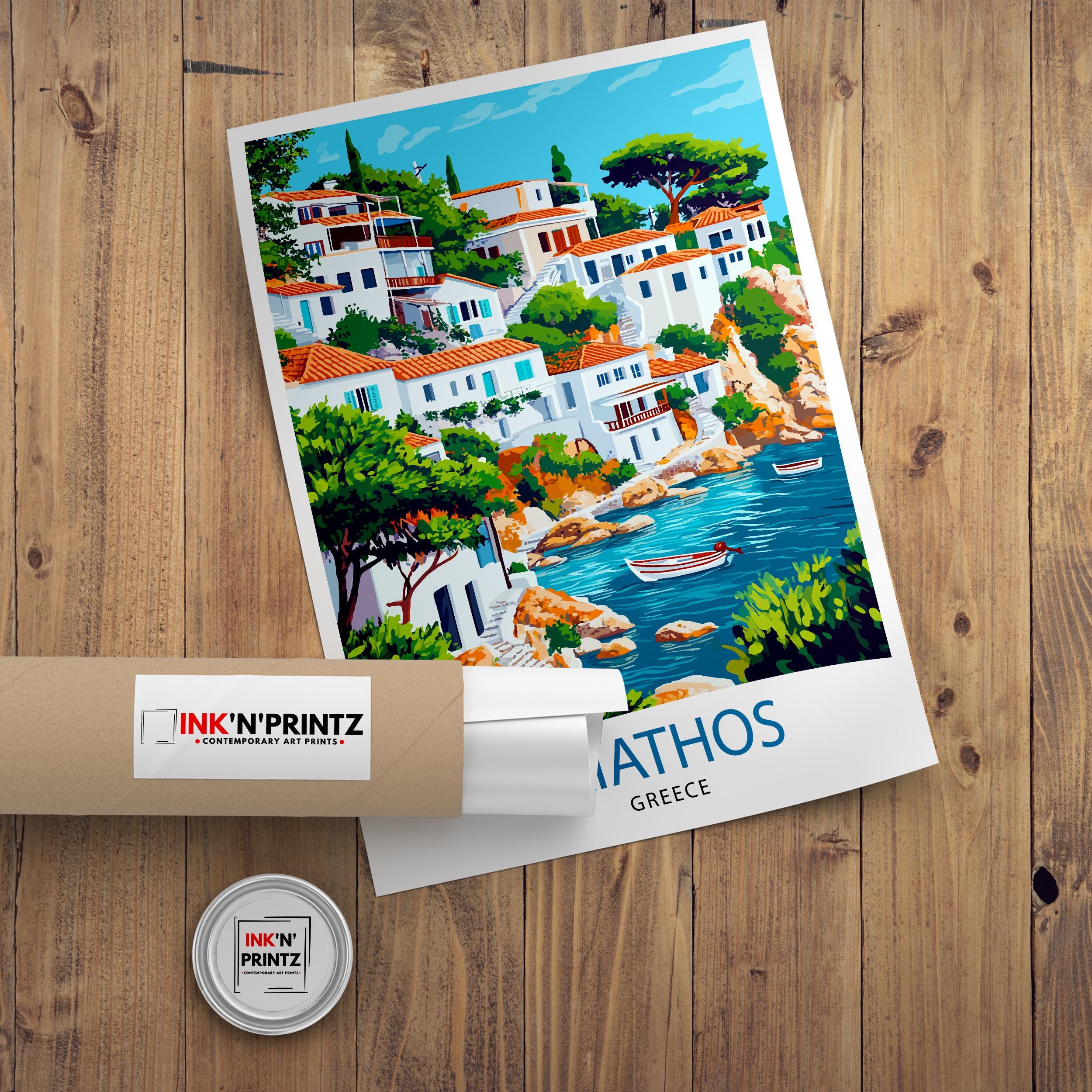 Skiathos Greece Travel Poster Wall Decor Wall Art Skiathos Landscape Wall Hanging Home Décor Greek Island Gift Art Lovers Scenic Print
