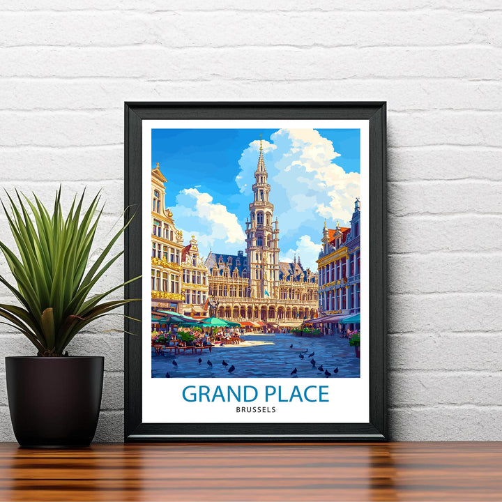 Ghent Belgium Travel Poster