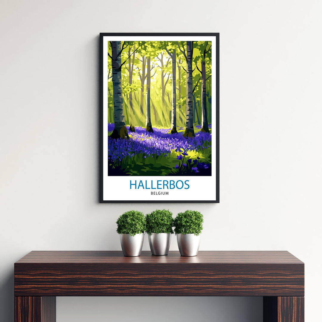 Hallerbos Forest Travel Poster Wall Decor Wall Art Hallerbos Landscape Wall Hanging Home Décor Belgian Forest Gift Art Lovers Scenic Print