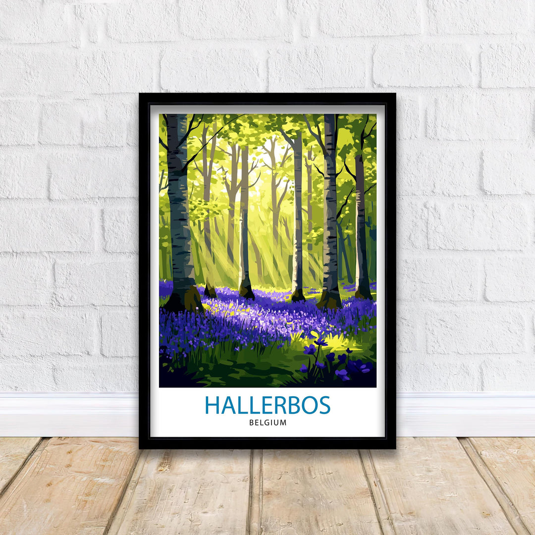 Hallerbos Forest Travel Poster Wall Decor Wall Art Hallerbos Landscape Wall Hanging Home Décor Belgian Forest Gift Art Lovers Scenic Print