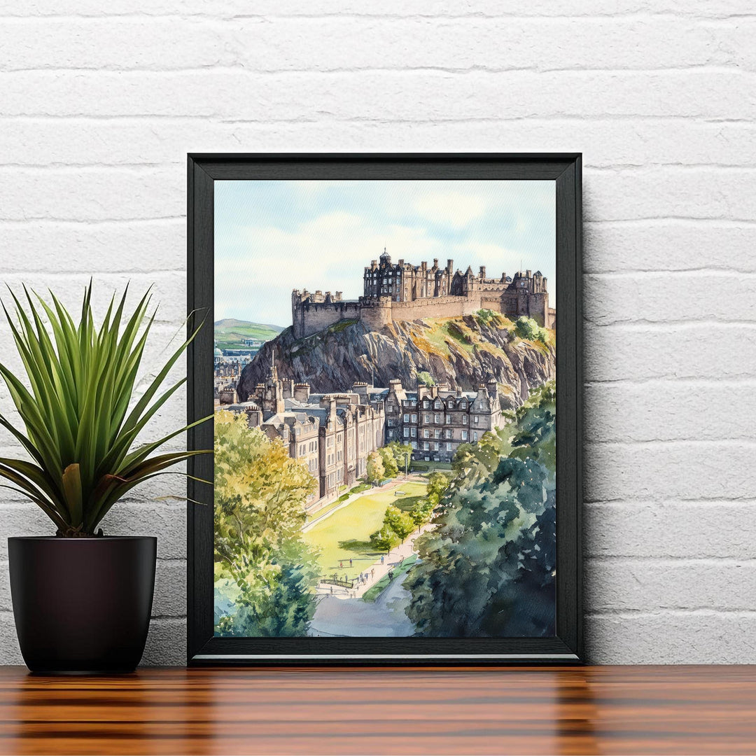 Edinburgh Watercolor Travel Print Wall Decor Wall Art Edinburgh Landscape Wall Hanging Home Décor Scottish City Gift Art Lovers Scenic Print