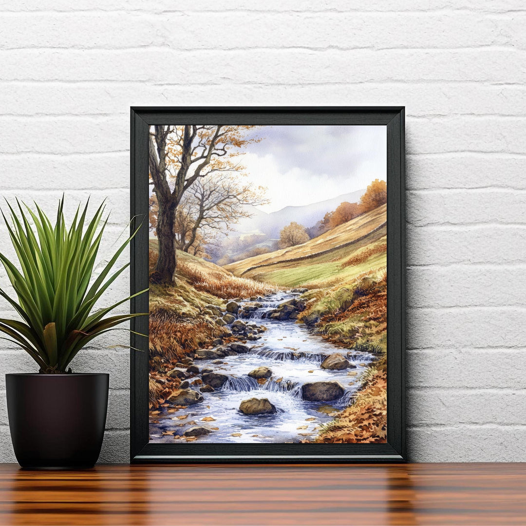 Lake District Watercolor Travel Print Wall Decor Wall Art Lake District Landscape Wall Hanging Home Décor British Countryside Gift Art