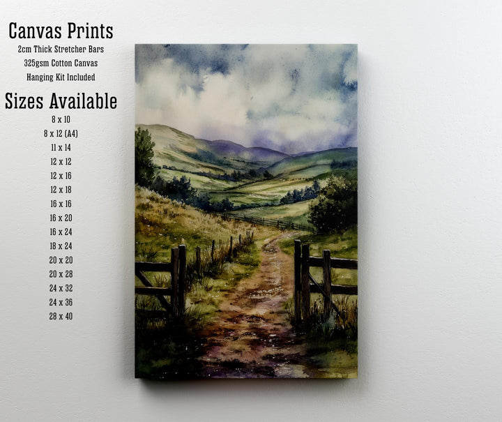 Scottish Borders Watercolor Travel Poster