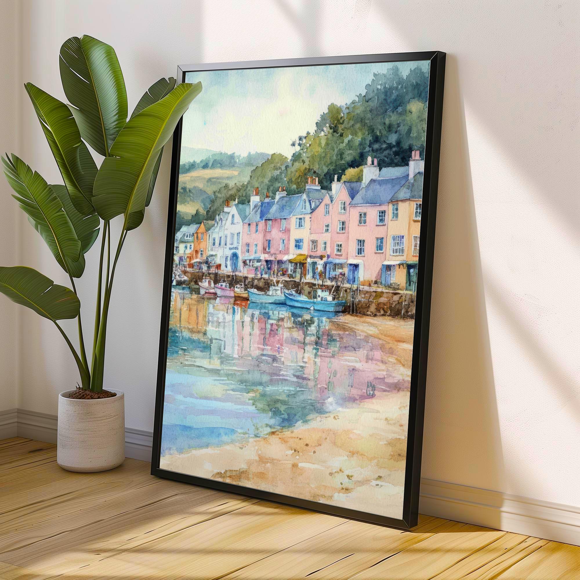 Looe Cornwall Watercolor Travel Print Wall Decor Wall Art Looe Landscape Wall Hanging Home Décor Cornwall Gift Art Lovers Scenic Print