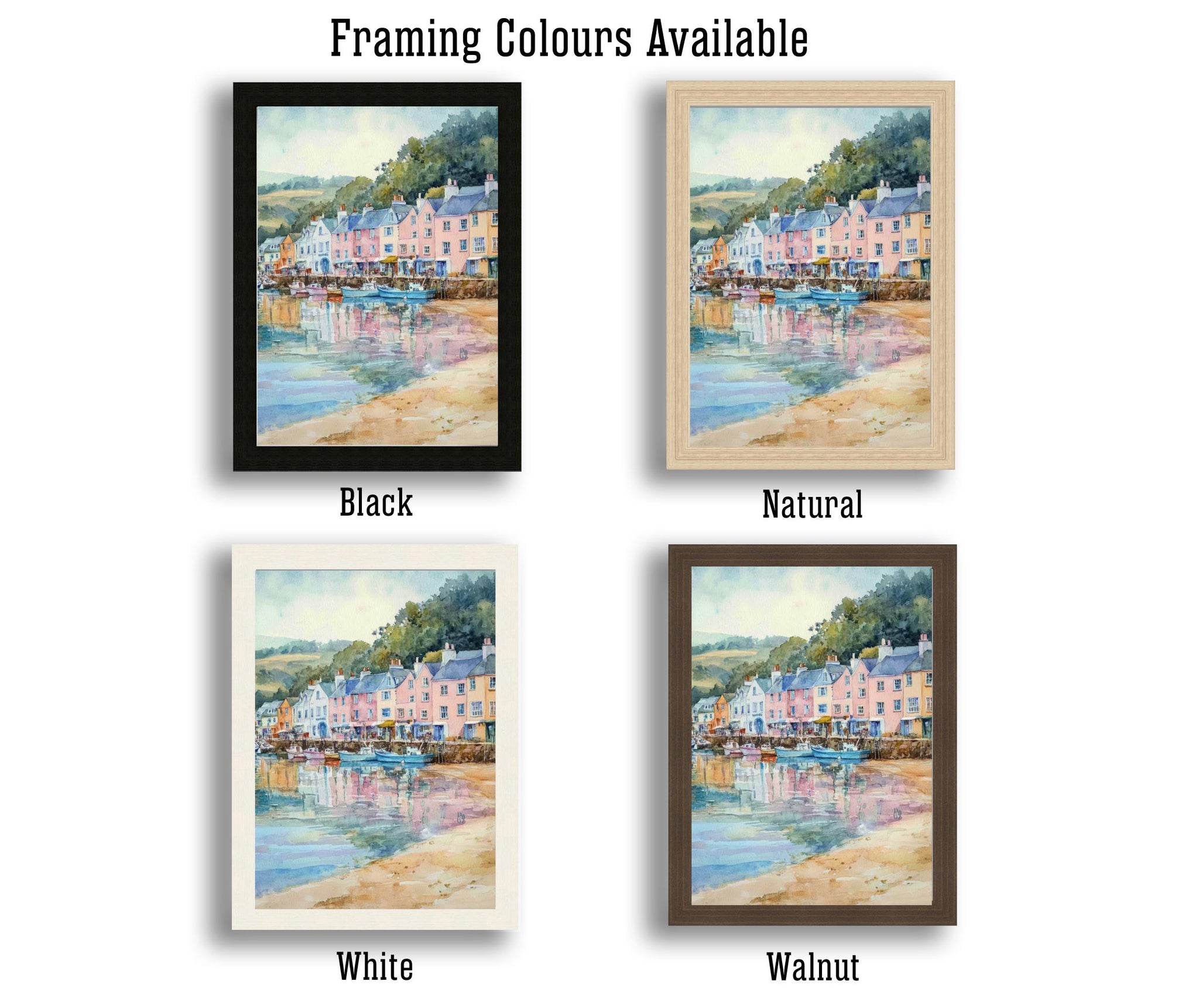 Looe Cornwall Watercolor Travel Print Wall Decor Wall Art Looe Landscape Wall Hanging Home Décor Cornwall Gift Art Lovers Scenic Print