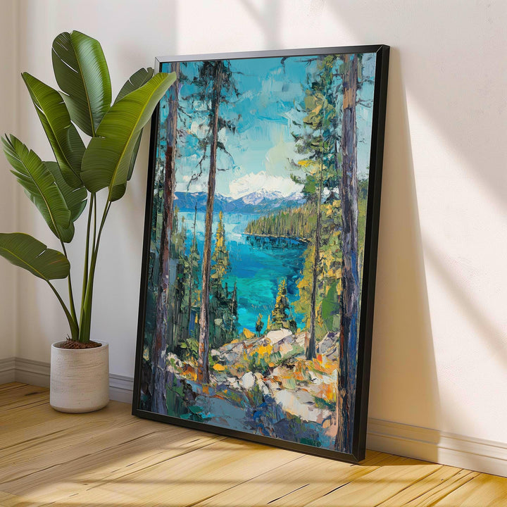 Emerald Bay State Park Abstract Art Poster