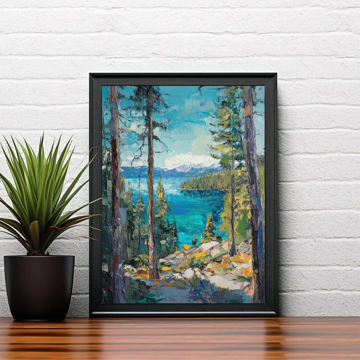 Emerald Bay State Park Abstract Art Print Wall Decor Wall Art Emerald Bay Landscape Wall Hanging Home Décor Lake Tahoe Gift Art Lovers